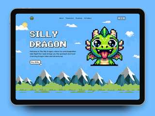 Silly Dragon - Meme Coin Landing Page Design.