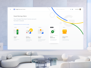 Official Google merchant centre UI by Milkinside