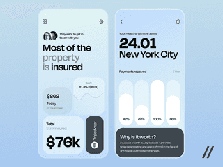 Insurance Mobile iOS App Design Concept