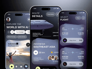 Ai travel app design