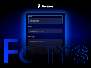 Framer Forms: Easily create beautiful, functional forms for your website.