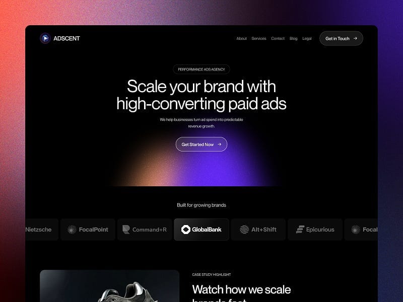 Adscent — Ads Agency Framer Template