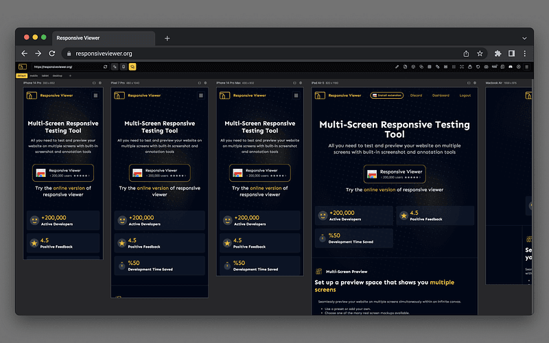 Responsive Viewer — Test Your Design Across Multiple Screens