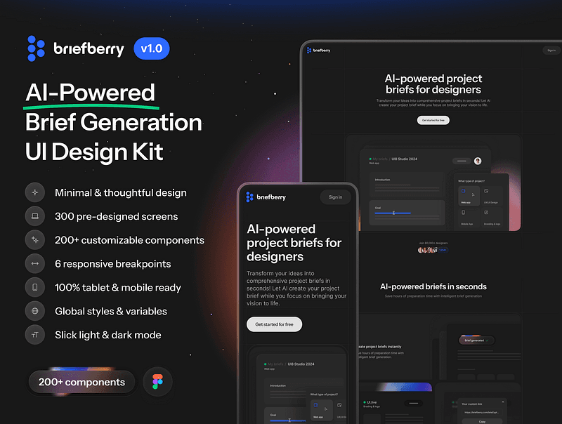 Briefberry: AI-Powered Brief Generation UI Kit