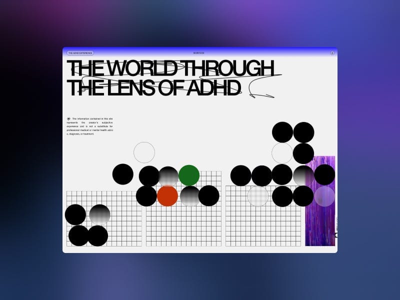 The ADHD Experience — Experimental Web Design