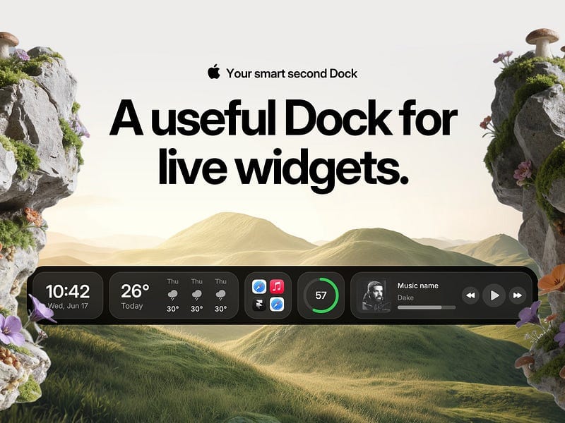 Cooldock — Smart Second Dock with Live Widgets for Mac