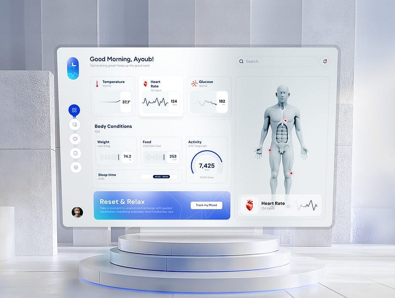 iHealth — Healthcare Tracker App Design