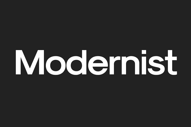Modernist Typeface