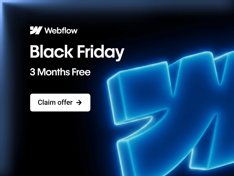 Webflow — Black Friday offer