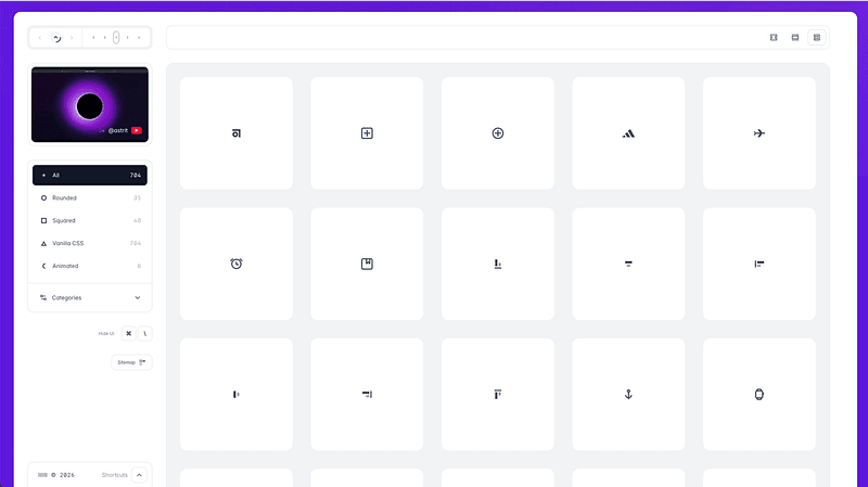 700+ pure CSS icons. Best for performance-obsessed projects with no SVG budget.