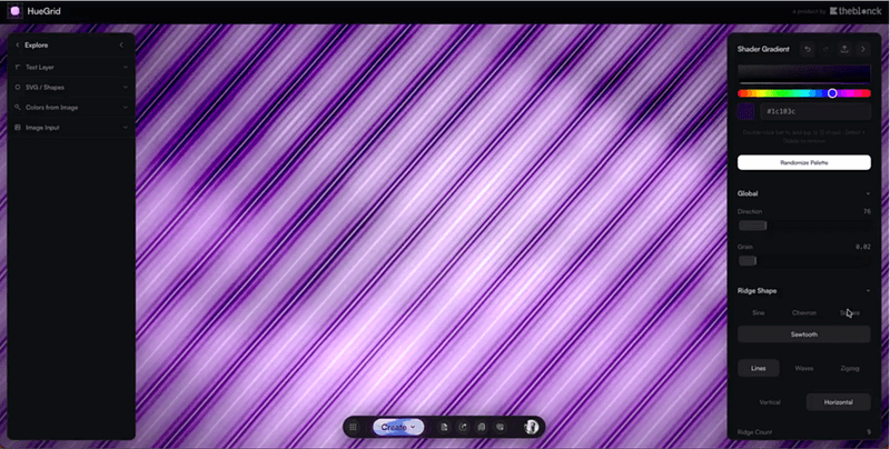 HueGrid — Create Stunning Gradients with 22+ Modes