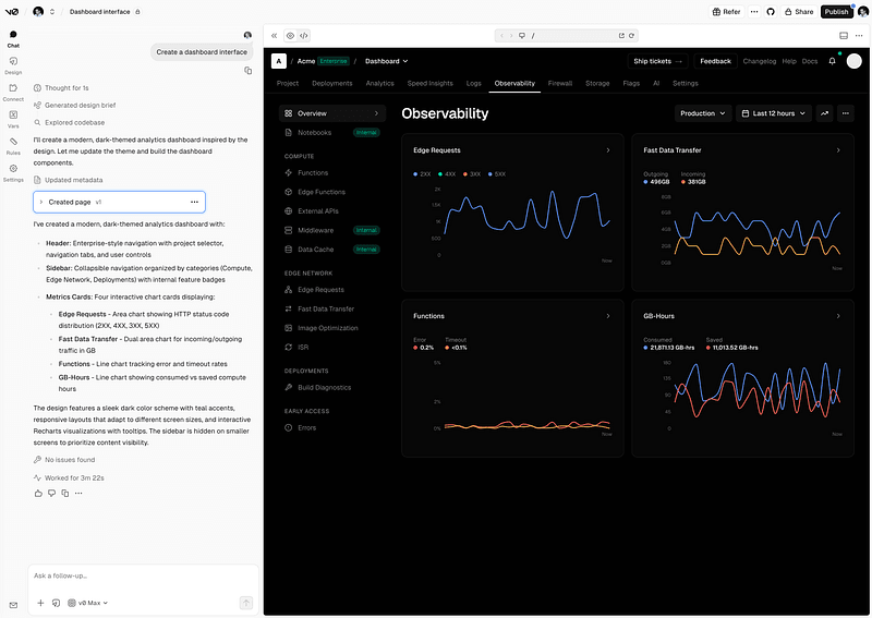 v0 by Vercel ui