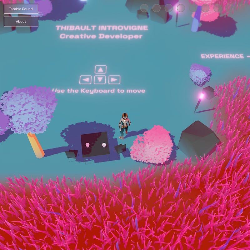 Thibault Space Gamefolio — Creative Developer Portfolio