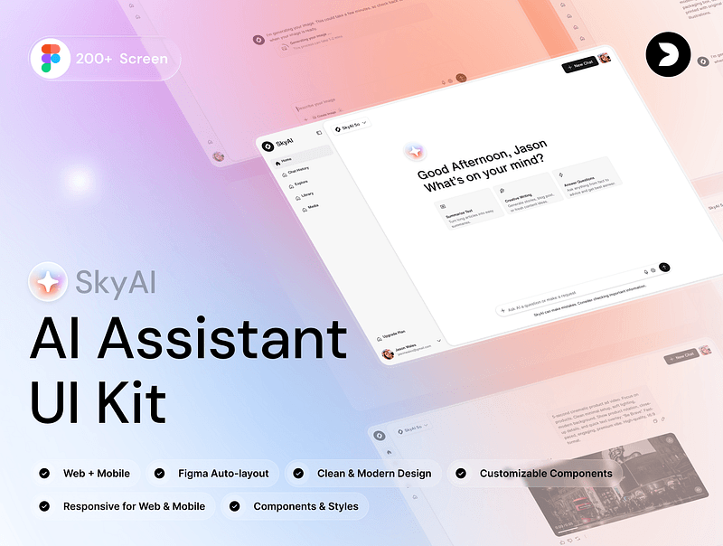 SkyAI — Ultimate AI Chat & Productivity UI Kit