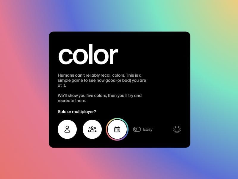 Dialed: Color Memory Game
