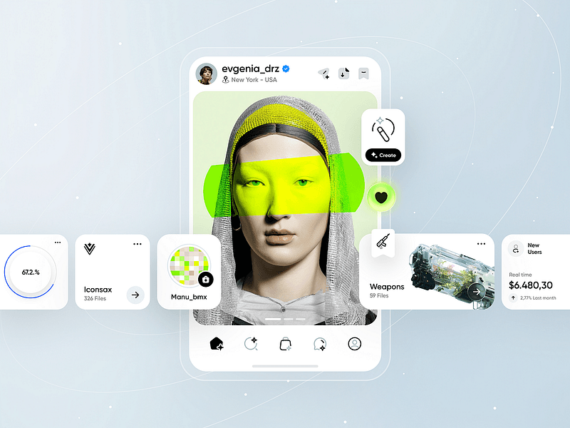 Card UI Vuesax — Iconsax