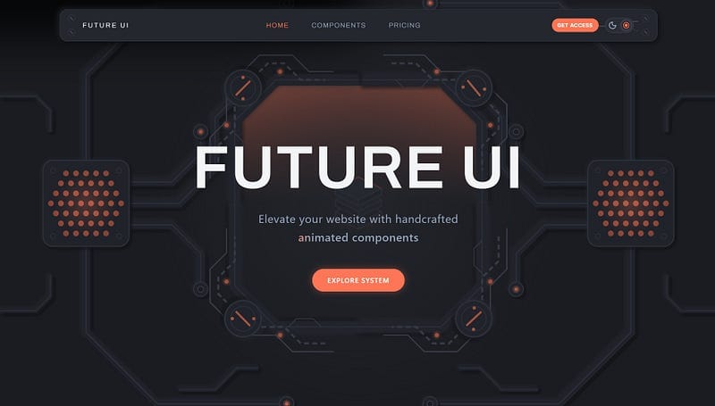 FutureUI — Premium Animated React Components for the modern Web