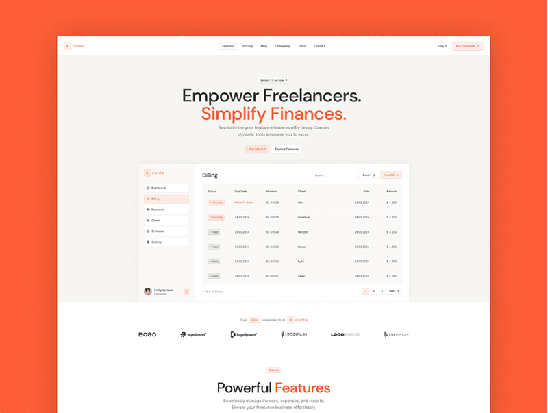 Conto — SaaS Framer Template
