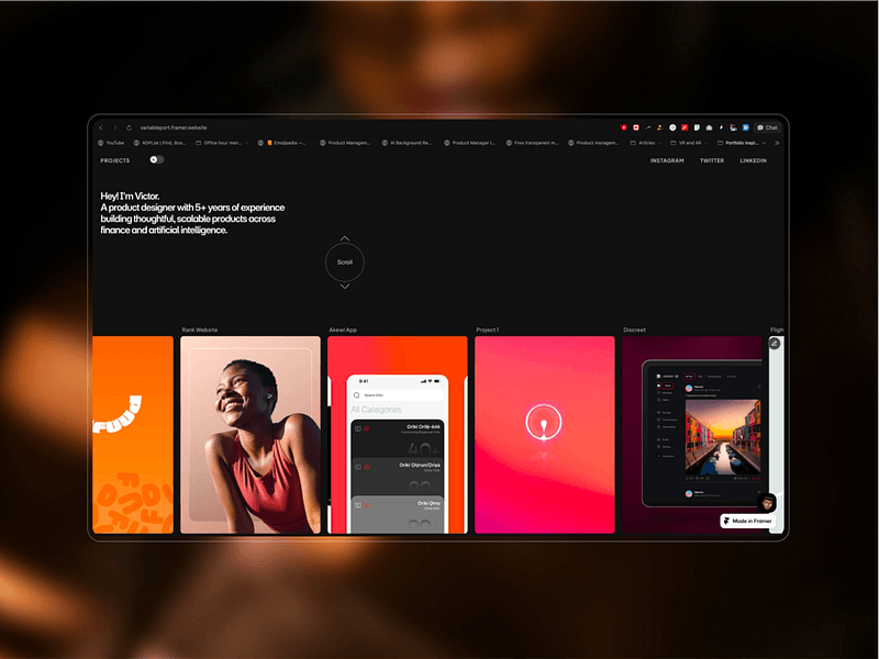 Variable 26 — Framer Template