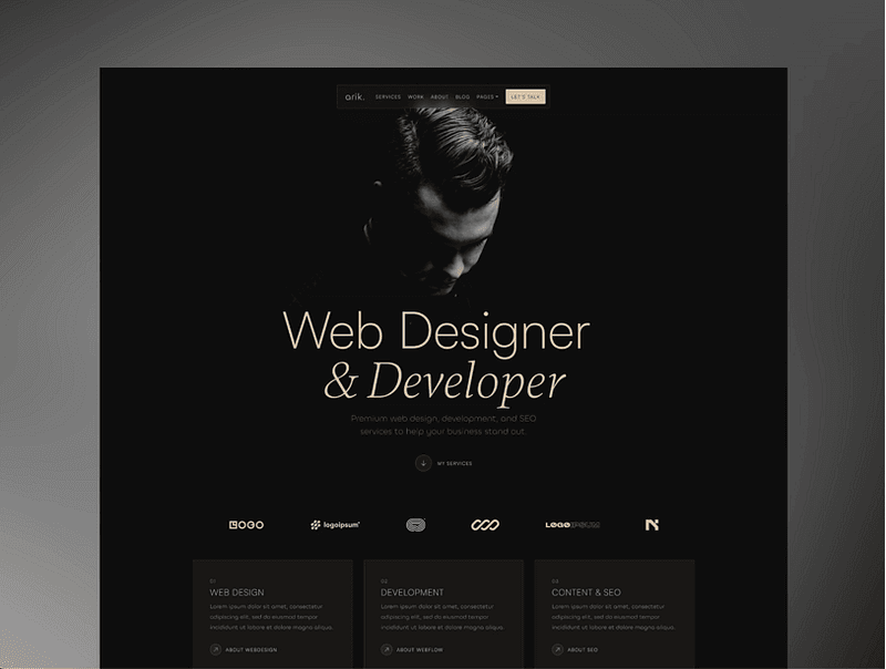 Arik — Modern Portfolio Template