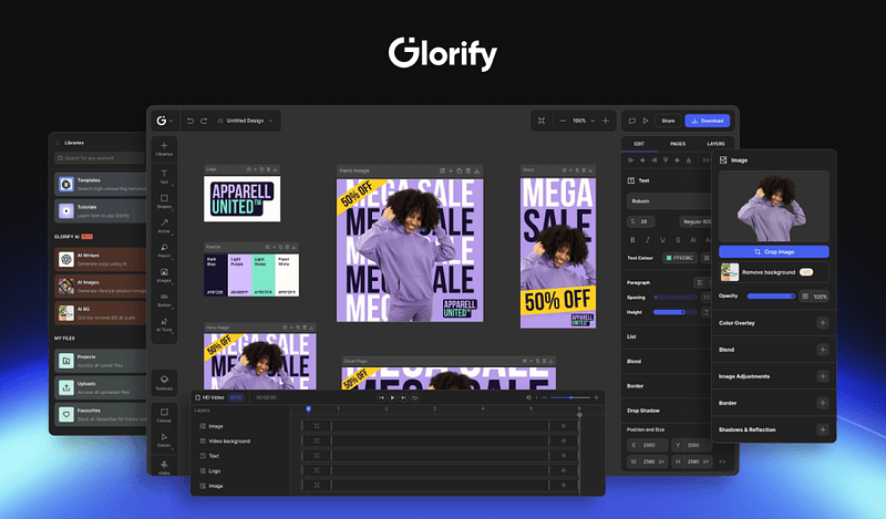 Glorify — Online Graphic Design Tool for E-com Business Owners — Black Friday Lifetime Deal