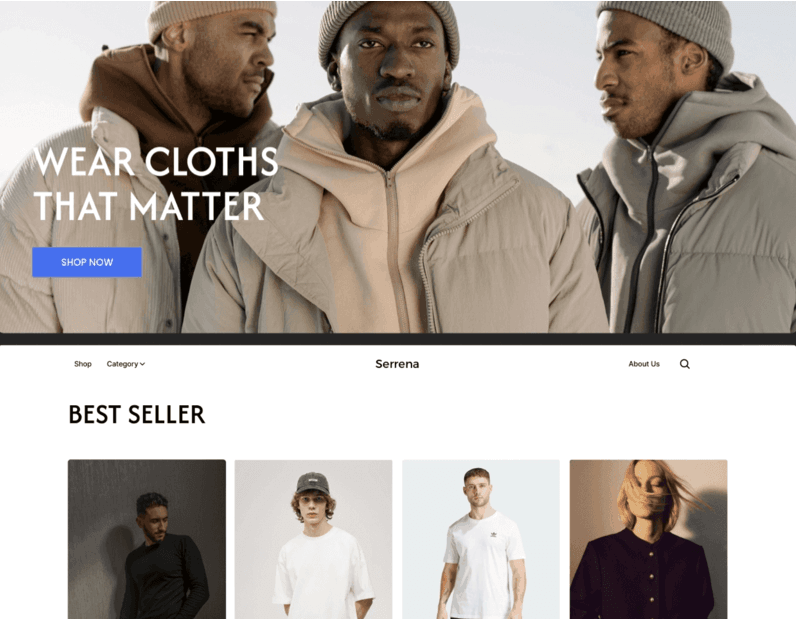 Serrena — Ecommerce Template