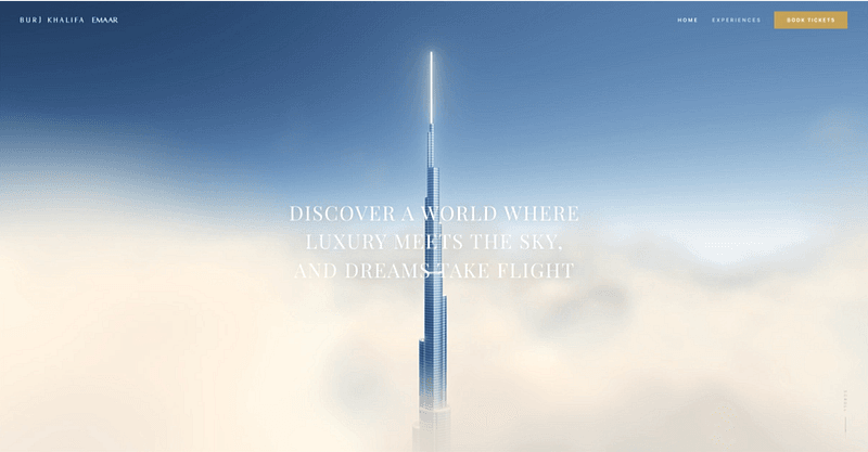 Burj Khalifa • Immersive 3D Website Design Concept