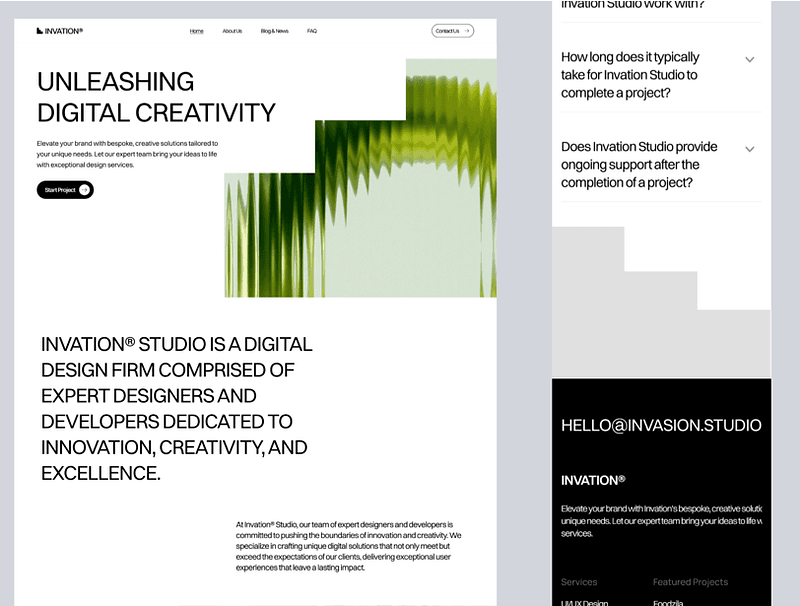 Invation Studio — Digital Design Firm Template
