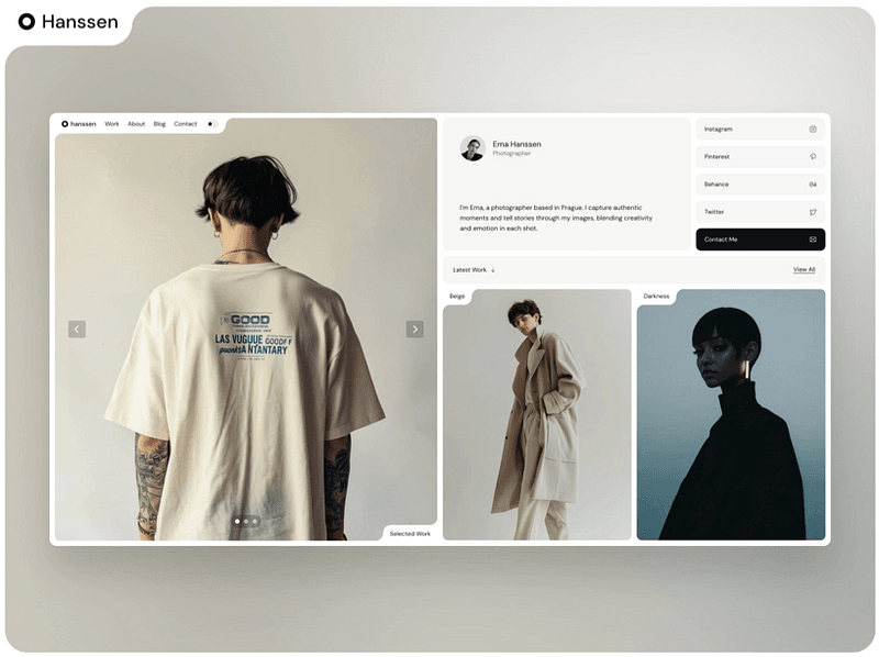 Hanssen — Minimal Portfolio Template