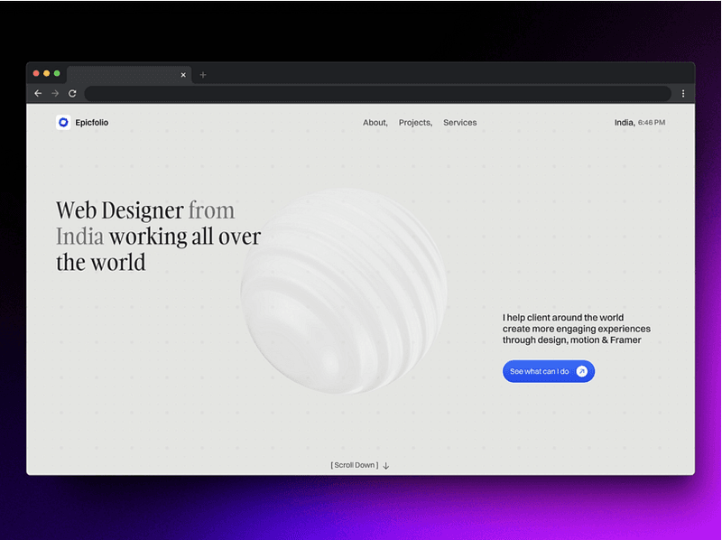 Epicfolio — Personal Portfolio Template