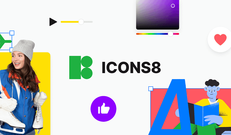 icons8 , Original stock graphics by our team, plus design apps and AI tools